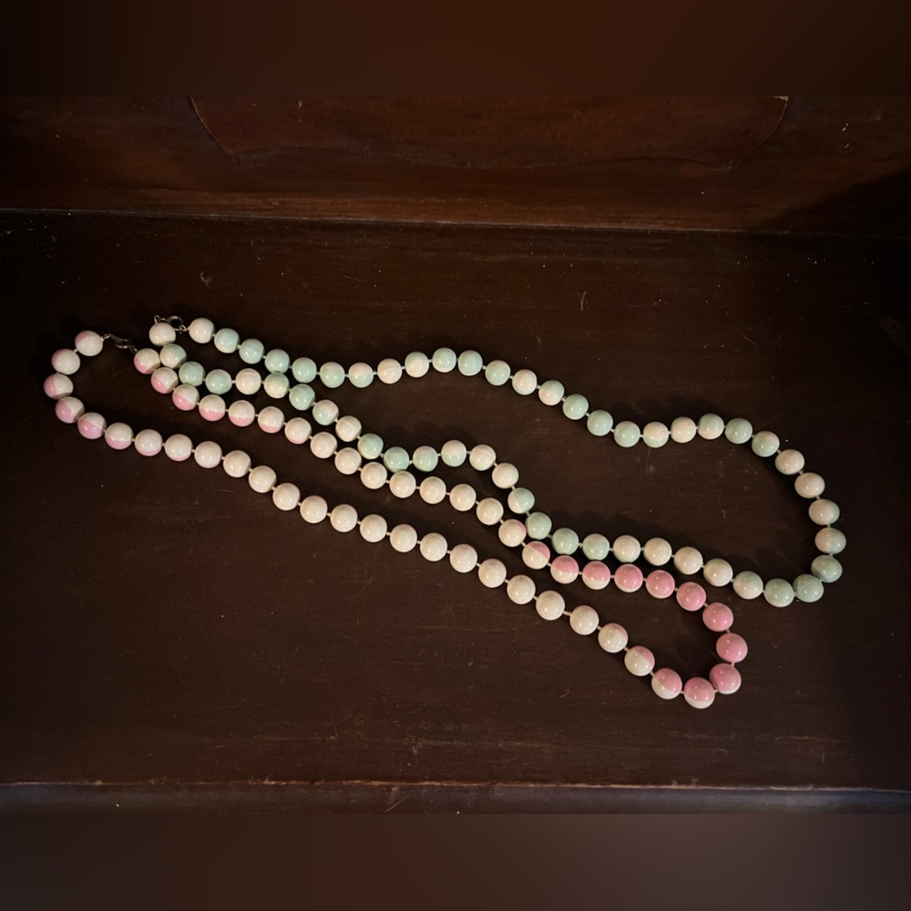 Beaded necklace strands from 1986.